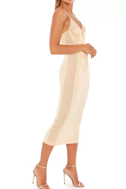 Women Annie's Archive 1990S Jean-Paul Gaultier Iconic "Cone Bust" Blush Peach Corset Dress.