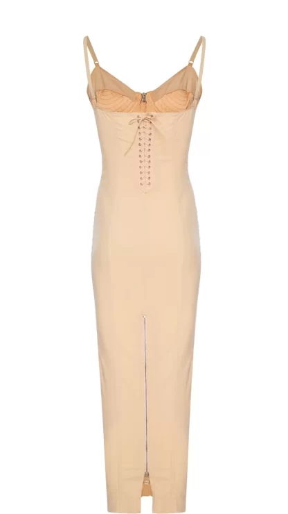 Women Annie's Archive 1990S Jean-Paul Gaultier Iconic "Cone Bust" Blush Peach Corset Dress.