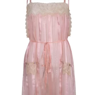 Women Annie's Archive 1920'S Pink Silk Lace Teddy