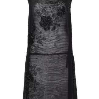 Women Annie's Archive 1920'S Rose Beaded Black Tabard