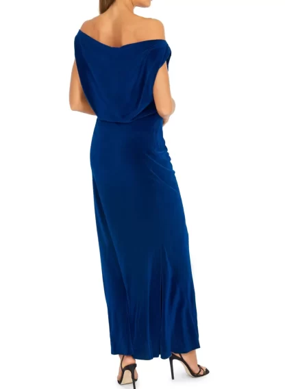 Women Annie's Archive 1930'S Royal Blue Velvet Bias Cut Dress