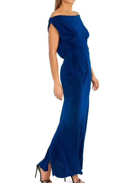 Women Annie's Archive 1930'S Royal Blue Velvet Bias Cut Dress