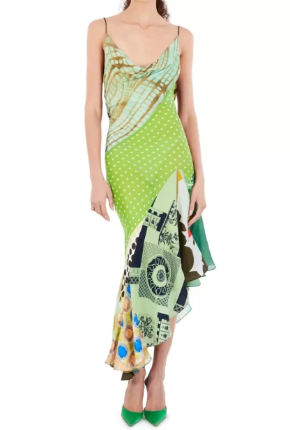 Women Conner Ives Sexy Fish Asymmetric Midi Dress
