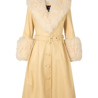 Women Saks Potts Shortbread Foxy Shearling Coat