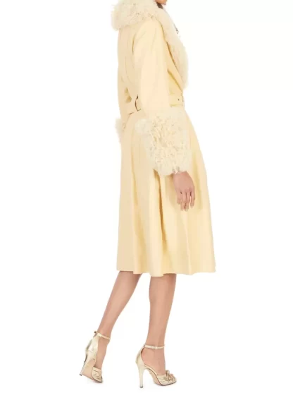 Women Saks Potts Shortbread Foxy Shearling Coat