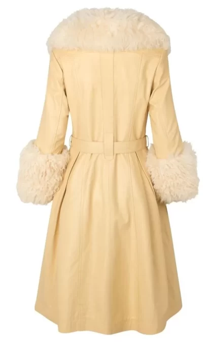 Women Saks Potts Shortbread Foxy Shearling Coat
