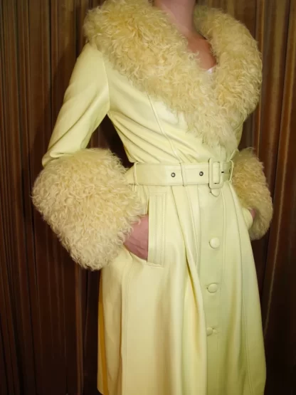 Women Saks Potts Shortbread Foxy Shearling Coat