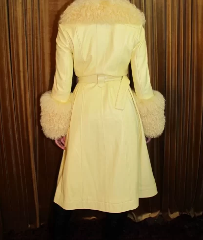 Women Saks Potts Shortbread Foxy Shearling Coat
