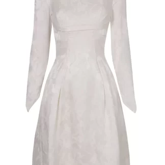 Women Annie's Archive Silk White Brocade Dress