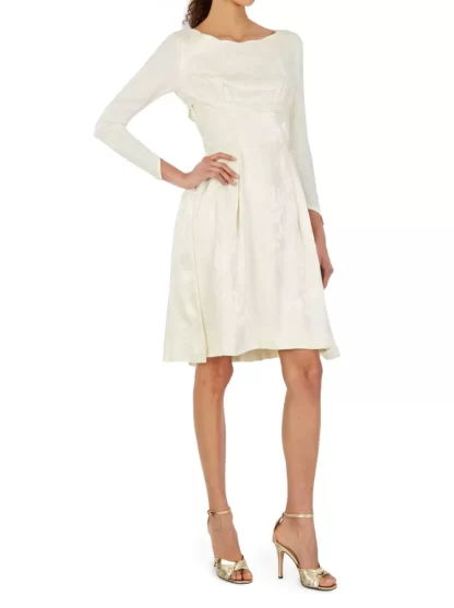 Women Annie's Archive Silk White Brocade Dress