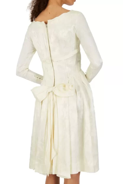 Women Annie's Archive Silk White Brocade Dress