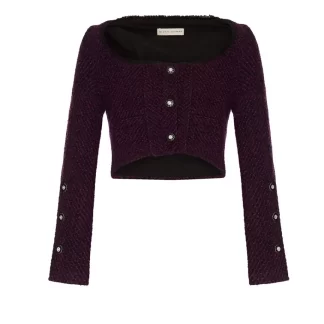 Women Silvia Astore Sophie Mini Jacket- Plum