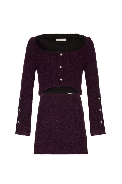 Women Silvia Astore Sophie Mini Jacket- Plum