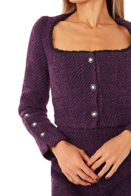Women Silvia Astore Sophie Mini Jacket- Plum