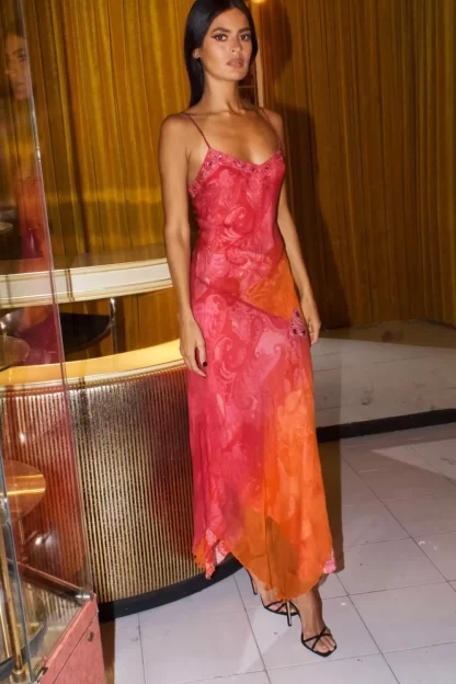 Women Annie's Archive Sunset Ombre Beaded Dress