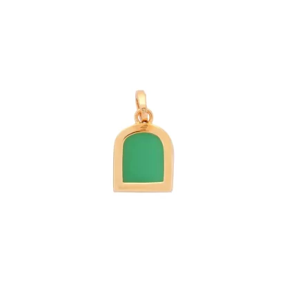 Women Annie's x Jade Jagger Tanit Carved Chrysoprase Charm, Gold Vermeil