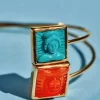 Women Annie's x Jade Jagger Tanit Carved Turquoise Bangle