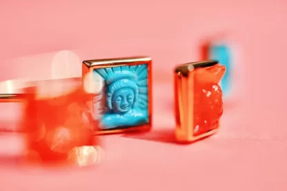 Women Annie's x Jade Jagger Tanit Carved Turquoise Bangle