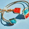 Women Annie's x Jade Jagger Tanit Carved Turquoise Bangle