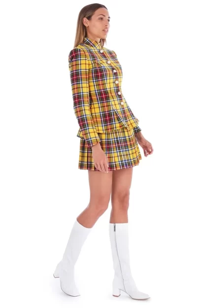 Women Amuse Bouche Tartan Yellow Jacket