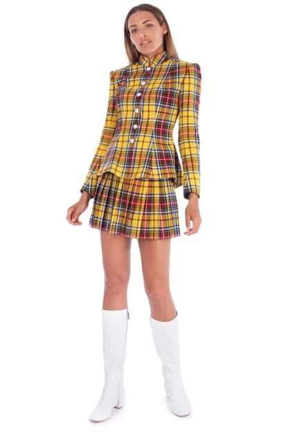 Women Amuse Bouche Tartan Yellow Jacket