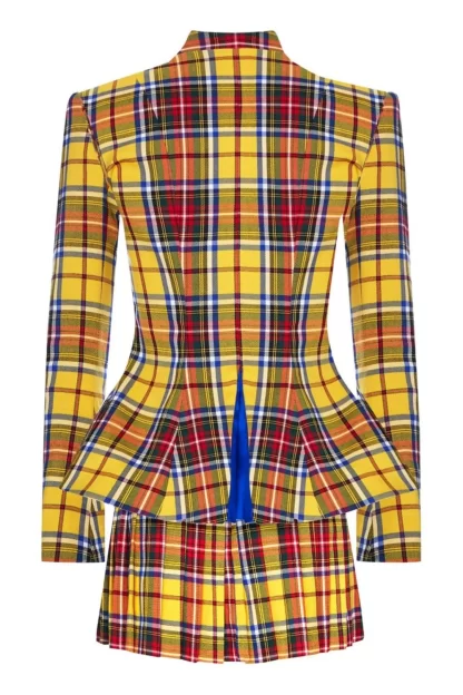 Women Amuse Bouche Tartan Yellow Jacket