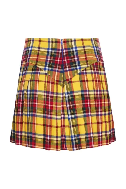 Women Amuse Bouche Tartan Yellow Skirt