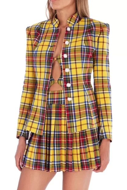 Women Amuse Bouche Tartan Yellow Skirt