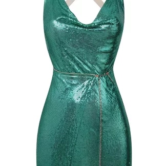Women Poster Girl Teal Adrienne Dress