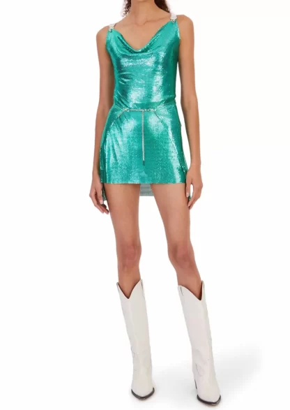 Women Poster Girl Teal Adrienne Dress