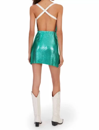 Women Poster Girl Teal Adrienne Dress