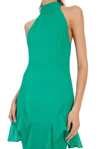 Women De La Vali Tennessee Emerald Green Halter Dress