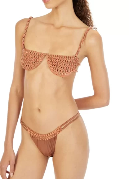 Women Isa Boulder Textured Braid Rust Top