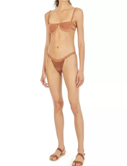 Women Isa Boulder Textured Braid Rust Top
