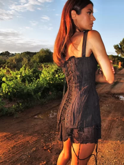 Women Dreaming Eli Triple Black Corset Dress