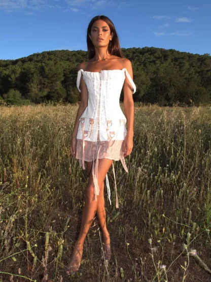 Women Dreaming Eli Triple Ivory Corset Dress