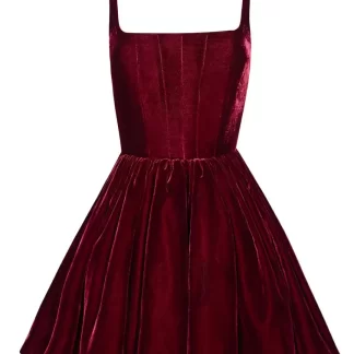 Women Silvia Astore Velvet Annie Dress- Burgundy