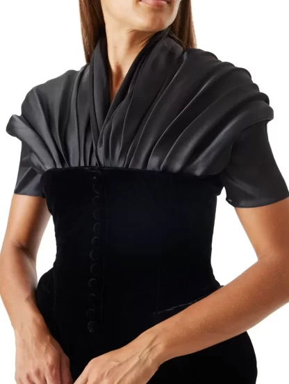 Women Richard Quinn Velvet Shadow Mini Dress