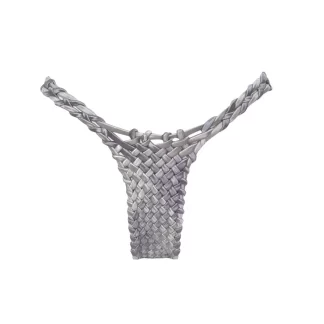 Women Isa Boulder Weavecross Silver & Slate Bottom