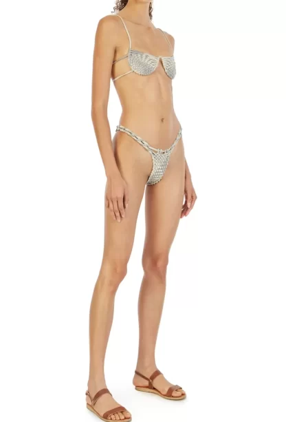 Women Isa Boulder Weavecross Silver & Slate Bottom