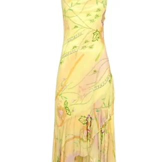 Women Annie's Archive Yellow Garden Silk Dress