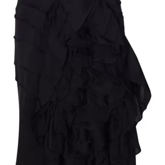 Women Annie's Archive Yves Saint Laurent Black Ruched Skirt